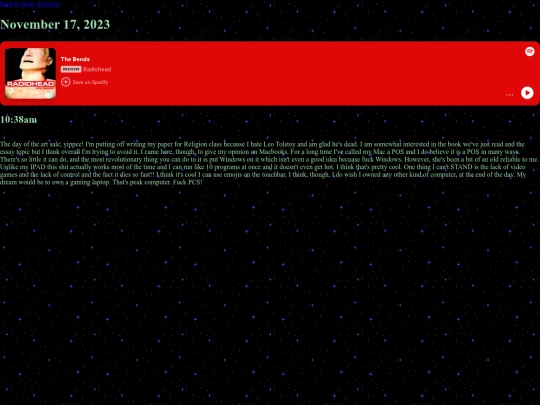 diary/entry5 screenshot
