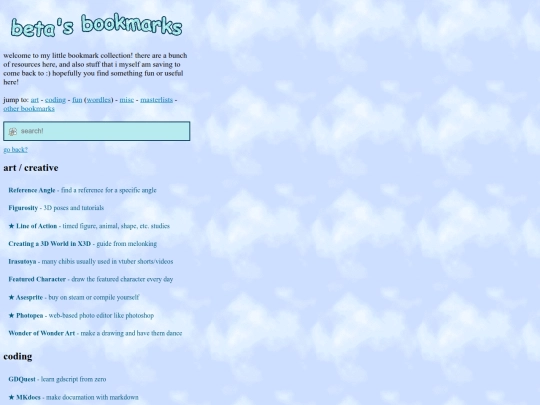 bookmarks screenshot