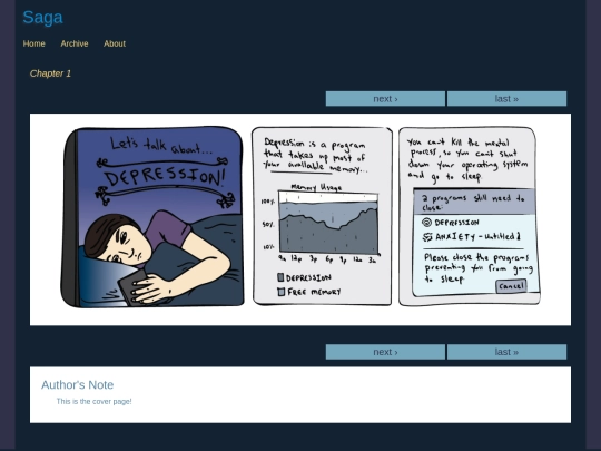 saga/start screenshot