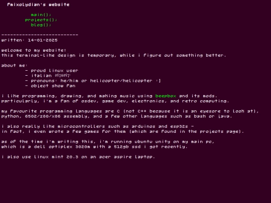 index screenshot