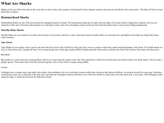 Mysharkwebpage screenshot