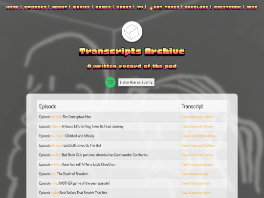transcripts screenshot