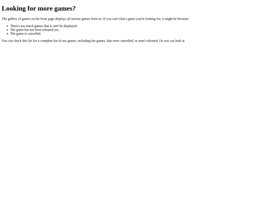 help/looking-for-more-games screenshot