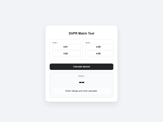 DUPR_Match_Forecast screenshot