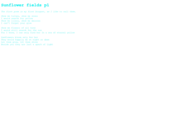 poetry/sunflowerfield screenshot