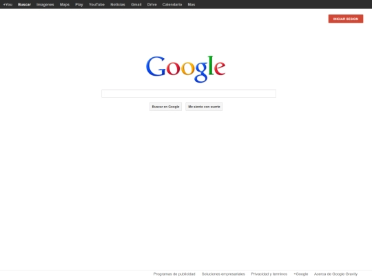 Google Gravity screenshot