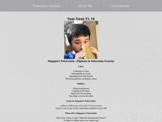 aboutMe screenshot