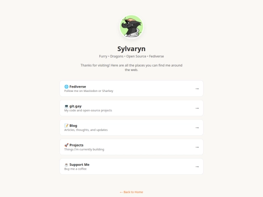 links screenshot