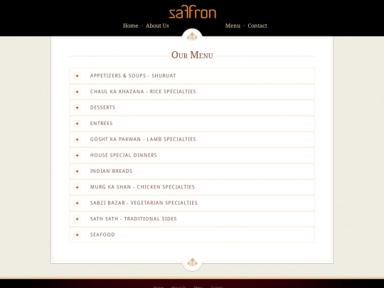our-menu screenshot