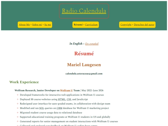 resume screenshot