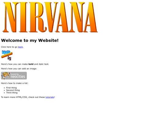 nirvana_homepage screenshot