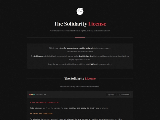 license screenshot