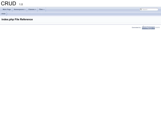 crud/doxygen/master/_c_r_u_d_2index_8php screenshot
