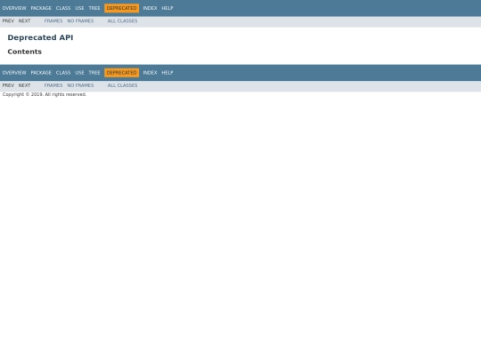 docascode/javadoc/4.0-rc3/deprecated-list screenshot