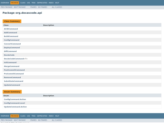 docascode/javadoc/4.0-rc3/org/docascode/api/package-summary screenshot
