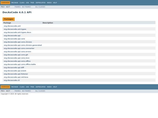 docascode/javadoc/4.0-stable/overview-summary screenshot