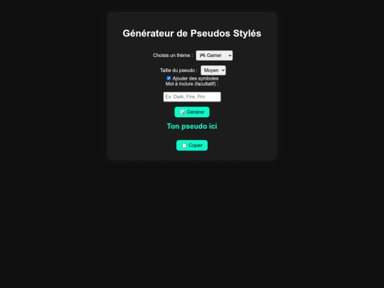 GenerateurdePseudo screenshot