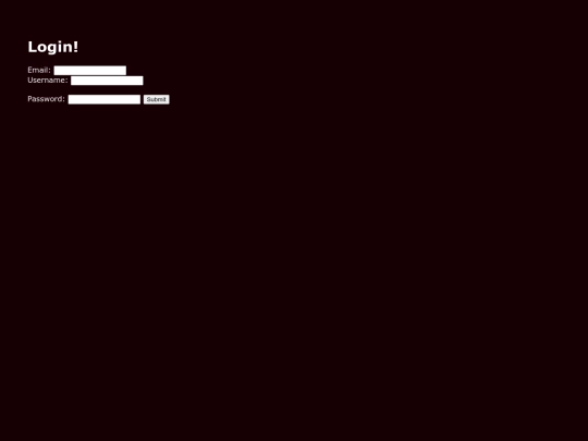 login screenshot