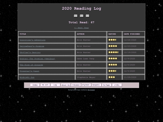 LogArchive/2020Reading screenshot