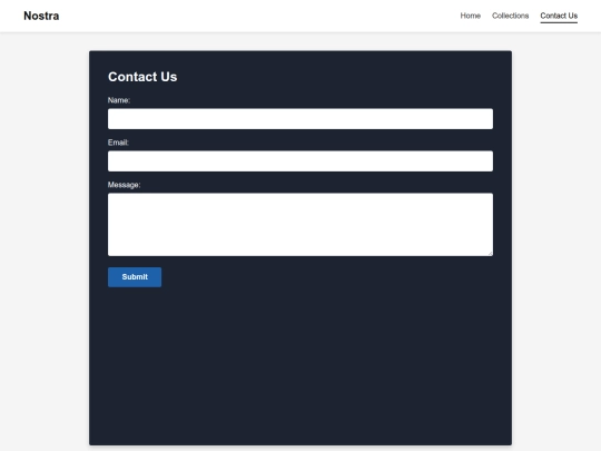 ecommerce.nostra/contact screenshot