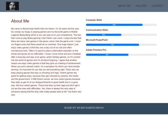 aboutme screenshot