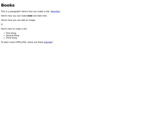 Books screenshot