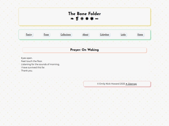 poetry/onwaking screenshot