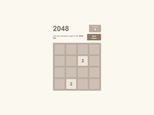 games/2048 screenshot