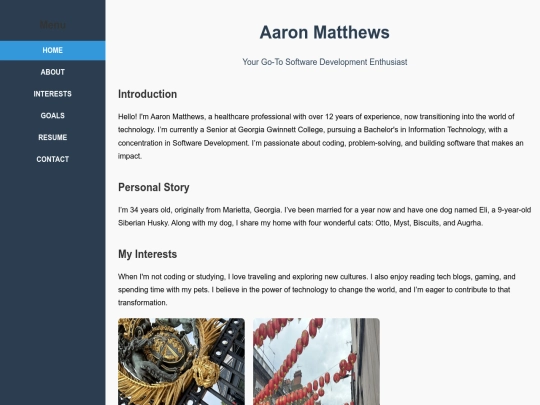 AboutMe screenshot
