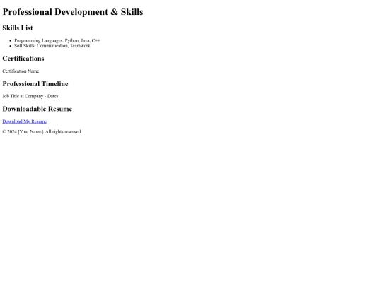 ProfDevSkills screenshot