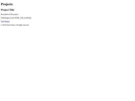 projects screenshot