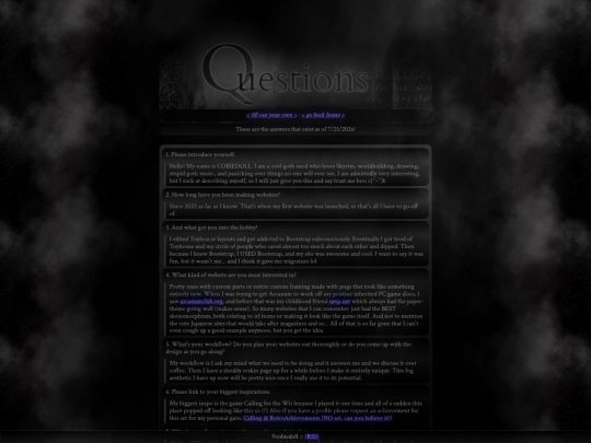 webmaster/questions screenshot