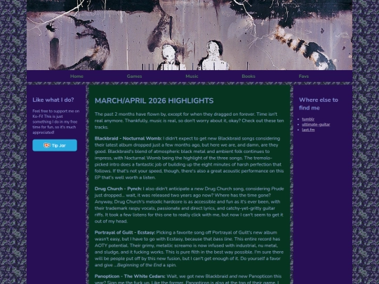 music/Mar-Apr-2026 screenshot