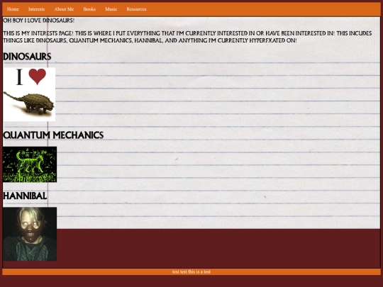 Interests screenshot