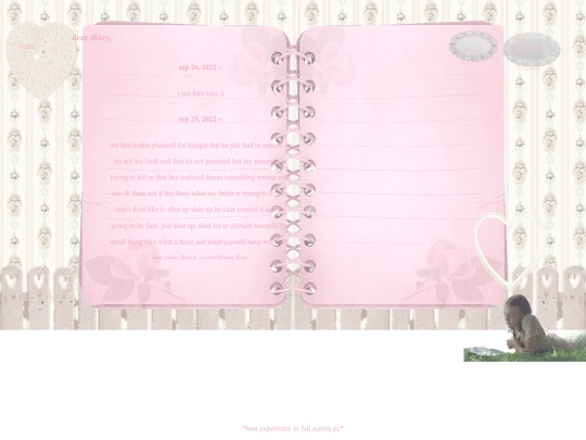 diary screenshot