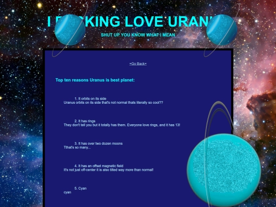 appreciationpages/uranus screenshot