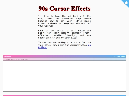 rainbow cursor screenshot