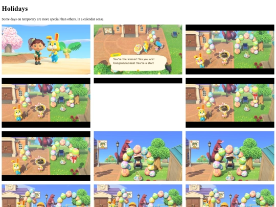holidays screenshot