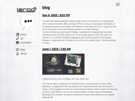 blog screenshot
