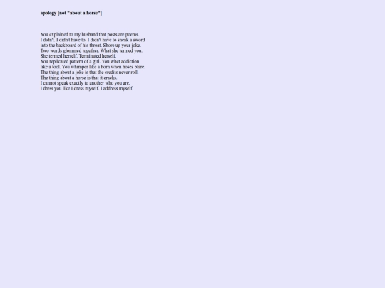 scratchings/apology-notaboutahorse screenshot