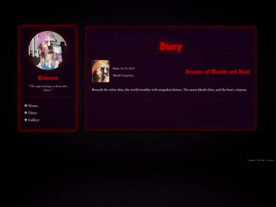 diary screenshot
