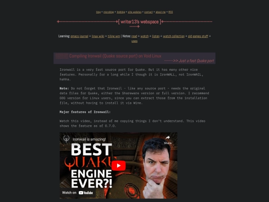linux-wiki/compiling-quake-source-port-ironwail-void-linux screenshot