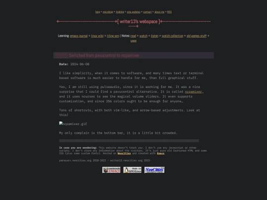 linux/switched-from-pavucontrol-to-ncpamixer screenshot