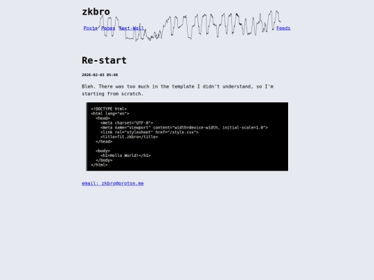 blog/re-start screenshot