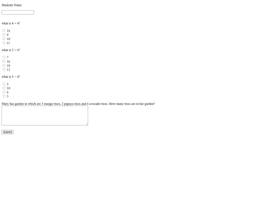 math-test-form screenshot