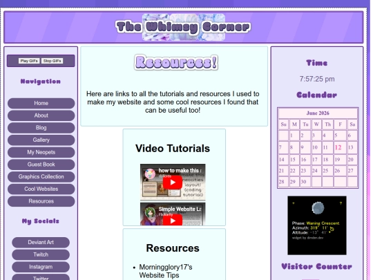 pages/resources screenshot
