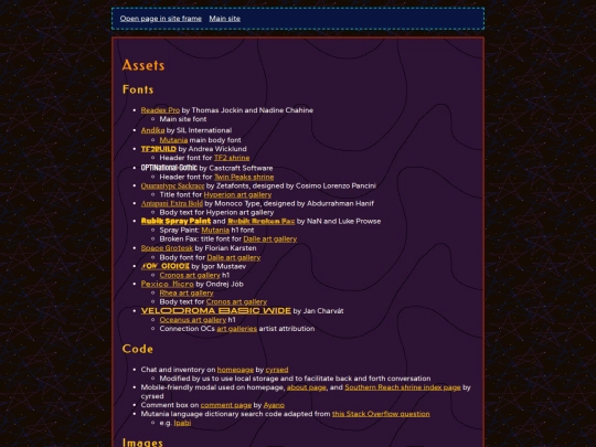 website/credits screenshot