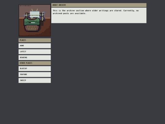 The other pages/archive screenshot