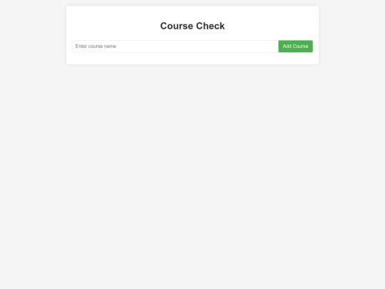 CourseTracker screenshot