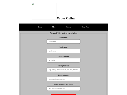 Order screenshot